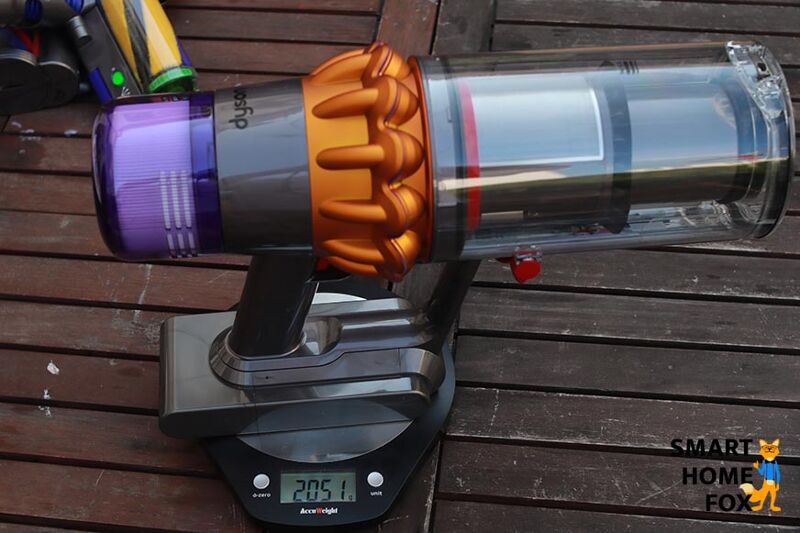 Cordless hand vacuum cleaner on the scales